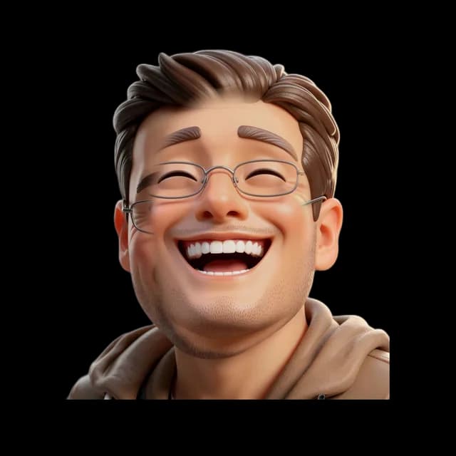 The same character laughing